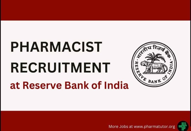 Opportunity for Pharmacist to Join Reserve Bank of India