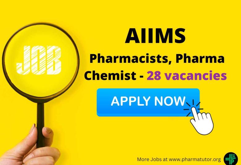 Recruitment for Pharmacists, Pharma Chemist at AIIMS