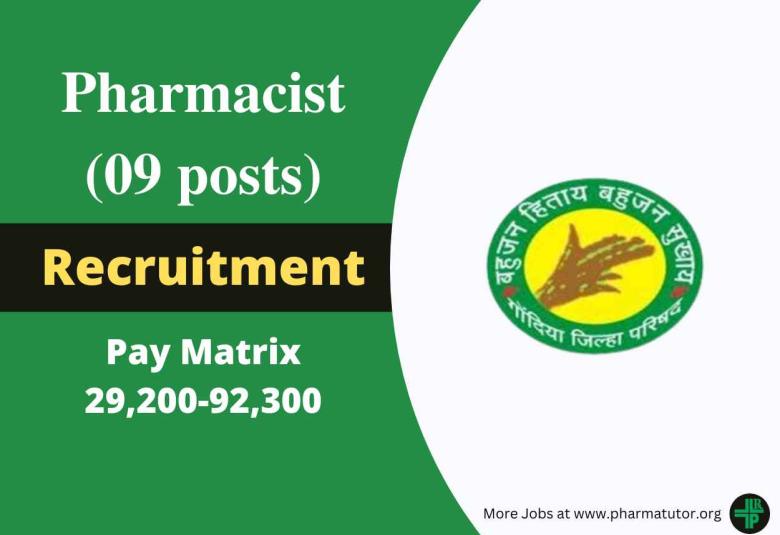 Vacancies for Pharmacist under Zilla Parishad