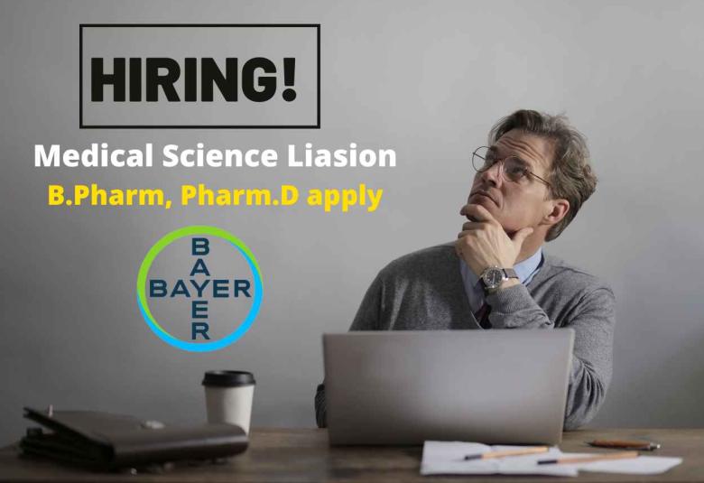 Vacancy for B.Pharm, Pharm.D as Medical Science Liasion at Bayer