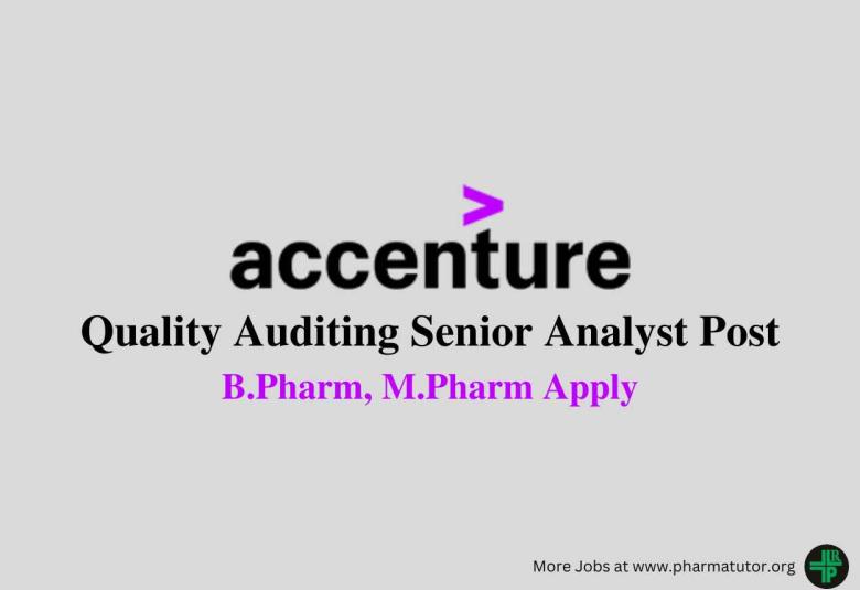 Accenture looking for Quality Auditing Senior Analyst