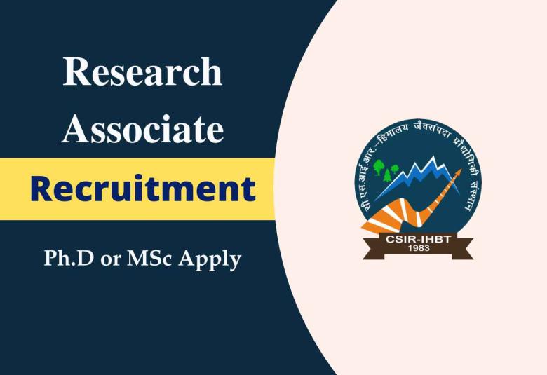 Recruitement for Research Associate at IHBT