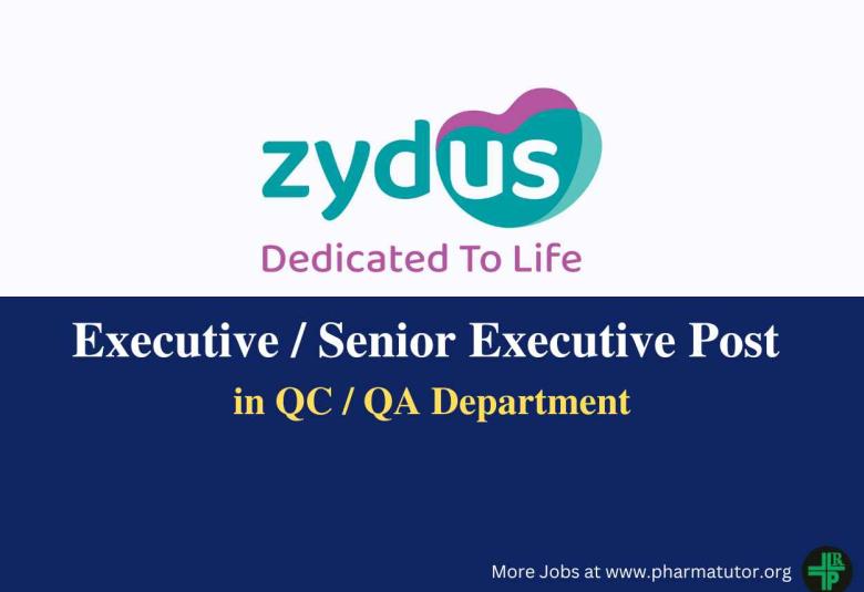 Inviting candidates for Executive / Senior Executive post in QC/ QA at Zydus Biologics