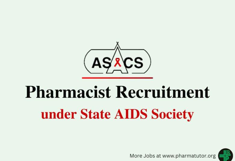 Walk in for Pharmacist under State AIDS Society