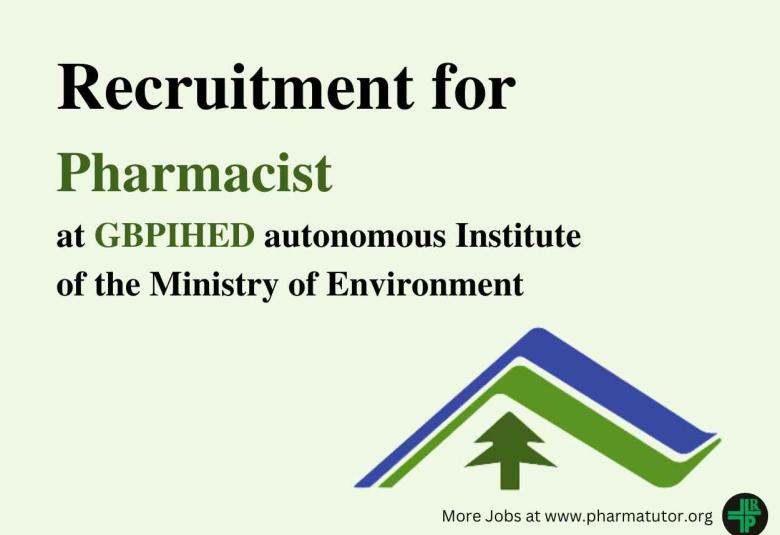 Job for Pharmacist at GBPIHED autonomous Institute of the Ministry of Environment