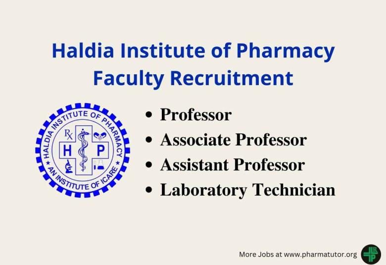 Job for Professor, Associate Professor, Assistant Professor, Laboratory Technician at Haldia Institute of Pharmacy