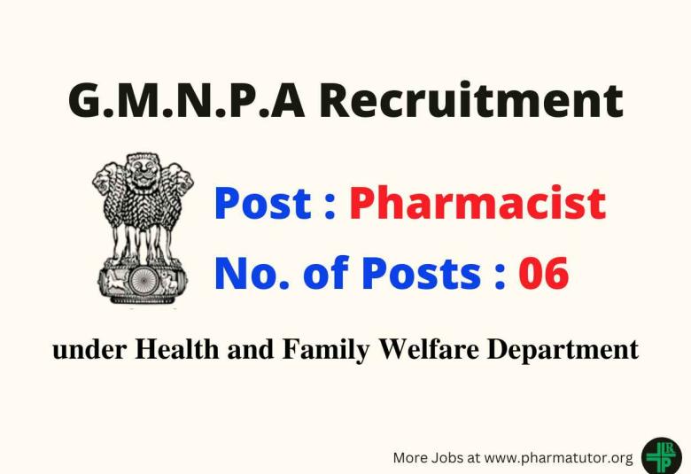 Openings for Pharmacists under Health and Family Welfare Department