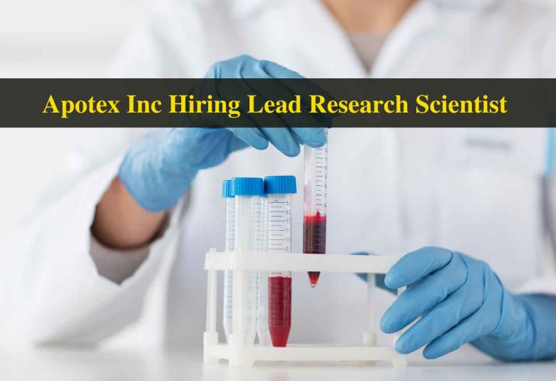 Apotex Inc Hiring Lead Research Scientist