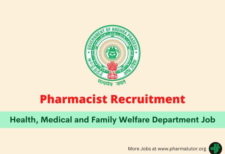 Applications are invited for Pharmacist under Health Medical & Family Welfare Department