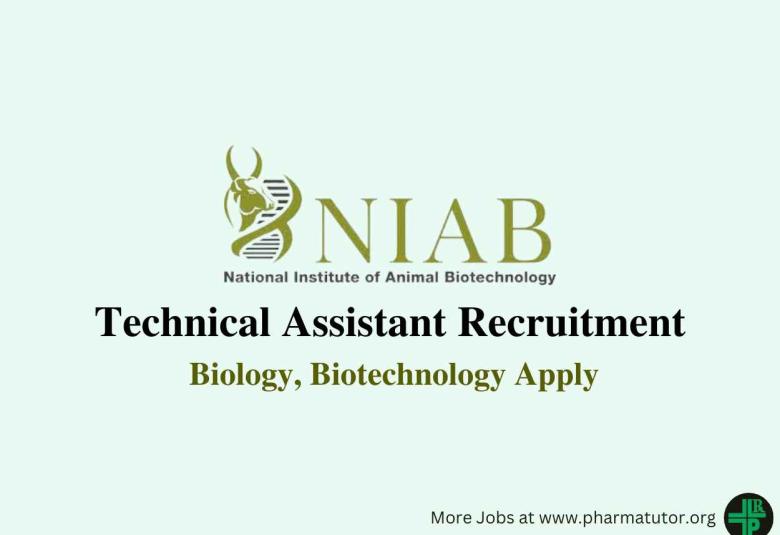 Applications are invited for post of Technical Assistant at NIAB