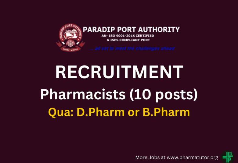 Pharmacists recruitment (10 posts) at Government Port Authority