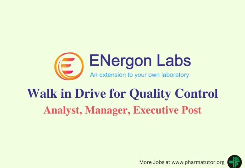 ENergon Labs Walk in Drive for Quality Control Department
