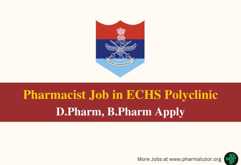 Vacancy for Pharmacist in ECHS Polyclinic