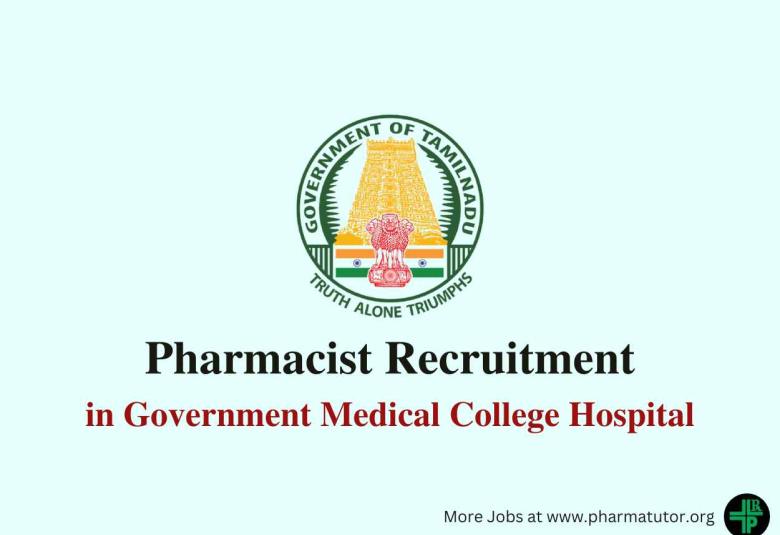 Applications are invited for post of Pharmacist in Government Medical College Hospital