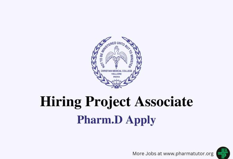 Vacancy for Project Associate at Christian Medical College