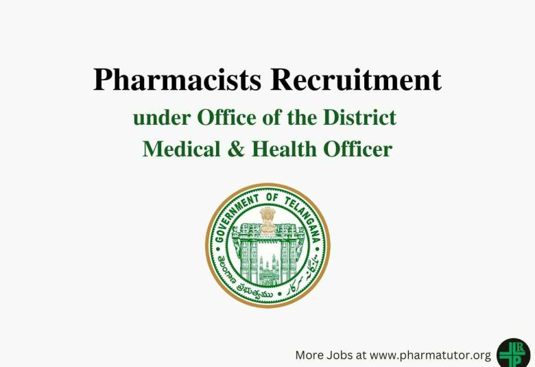 Job for Pharmacist under Office of the District Medical & Health Officer