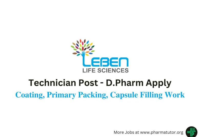 Work as Technician at Leben Life Sciences