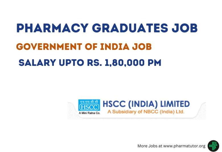 Career for Pharmacy Graduates at HSCC Limited