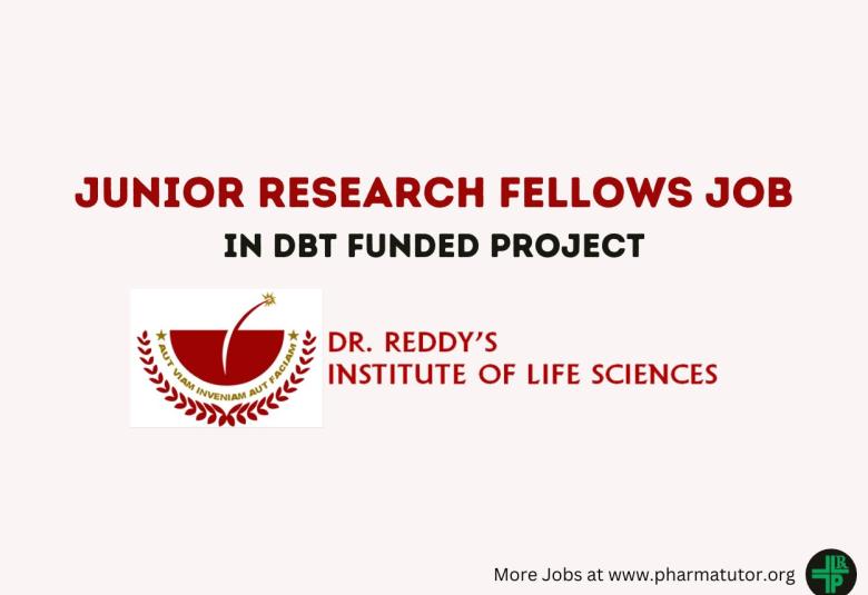 Application for Junior Research Fellows in DBT funded project at DRILS