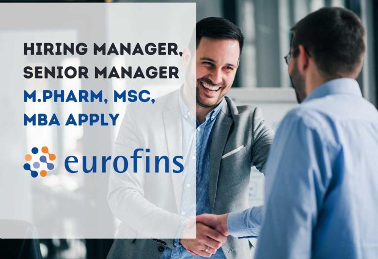 Eurofins Scientific Hiring Manager, Senior Manager