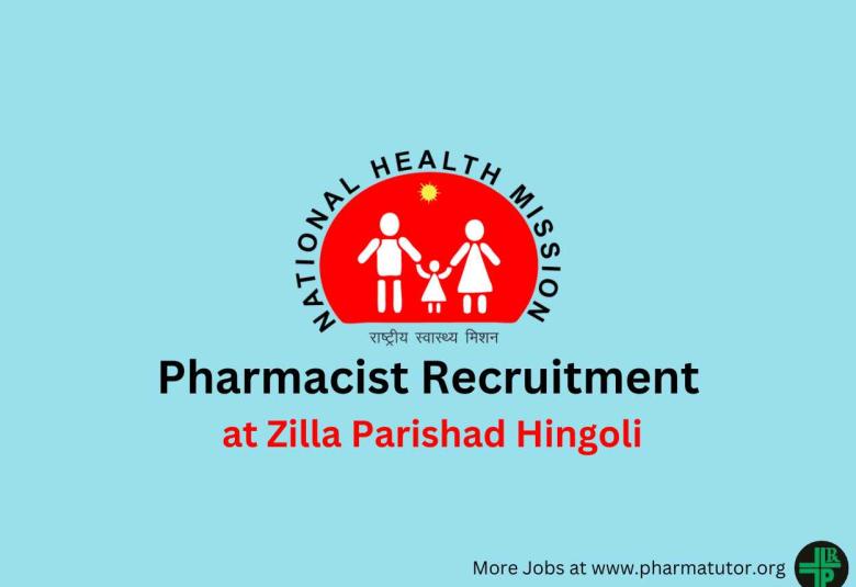 Vacancy for Pharmacist in Zilla Parishad