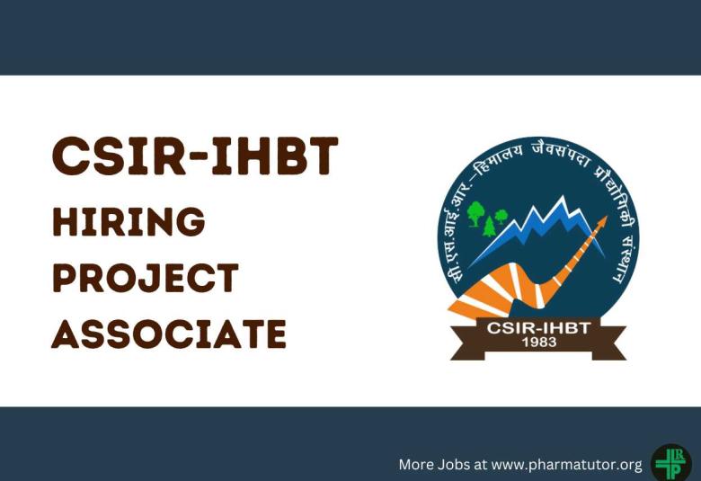 IHBT invites online applications for post of Project Associate