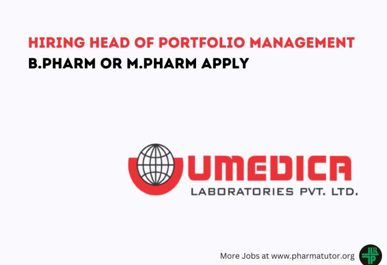 UMEDICA Hiring Head of Portfolio Management