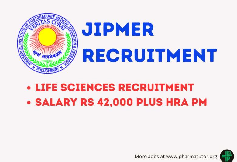 Life Sciences Recruitment at JIPMER