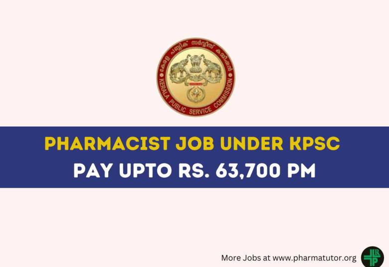 Vacancy for Pharmacist under KPSC