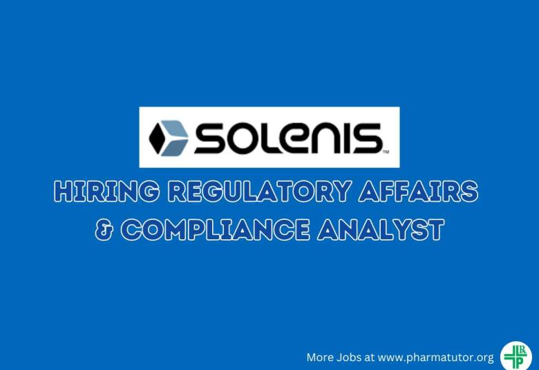 Solenis Company Hiring Regulatory Affairs & Compliance Analyst