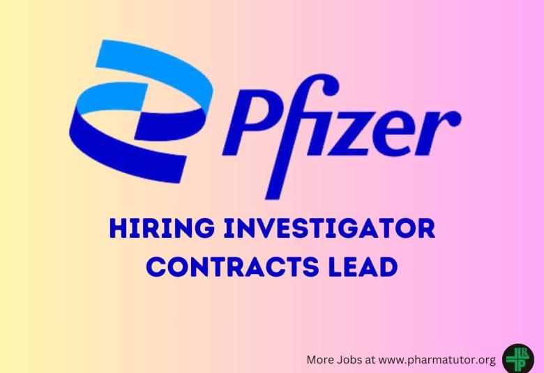 Work as Investigator Contracts Lead at Pfizer