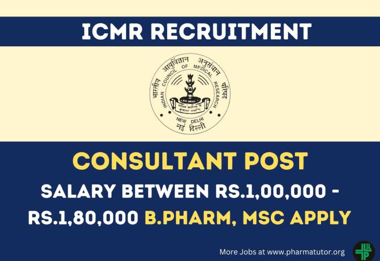 Applications are invited for the post of Consultant at Division of Development Research, ICMR
