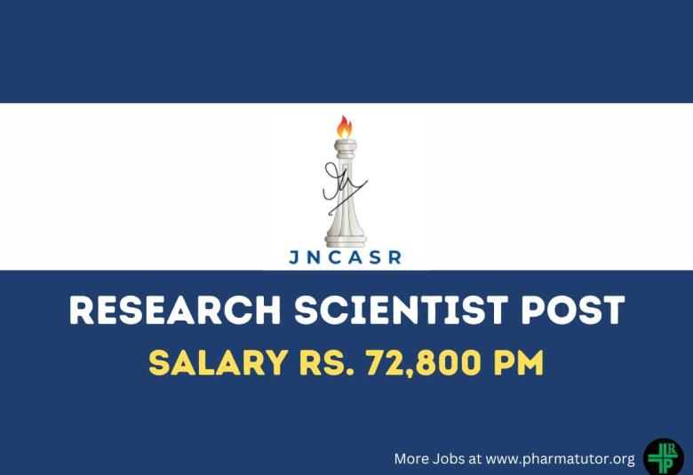 Applications are invited for the post of Research Scientist at JNCASR