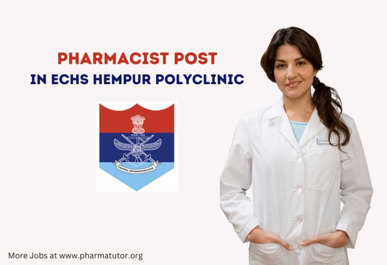 ECHS Polyclinic Hempur invites applications for post of Pharmacist