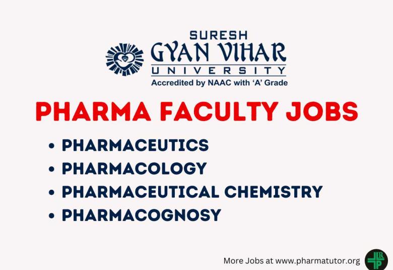 Faculty positions at Gyan Vihar School of Pharmacy