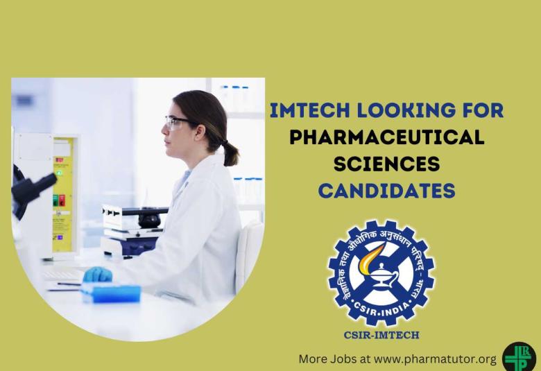 Institute of Microbial Technology looking for Pharmaceutical Sciences candidates