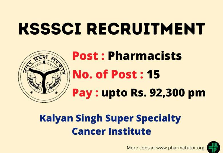 Apply Online for Pharmacists at KSSSCI