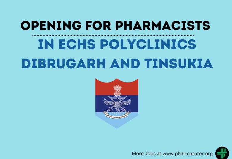 Job for Pharmacists under Ministry of Defence, ECHS