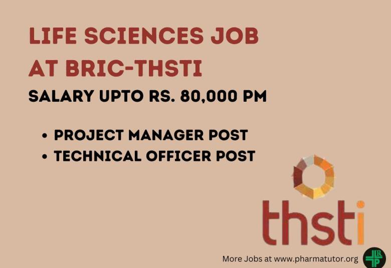 Life Sciences Recruitment at BRIC-THSTI
