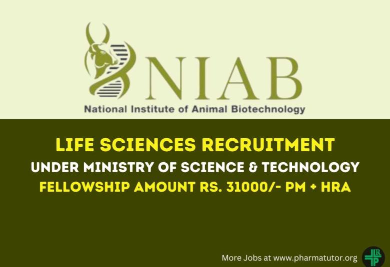 Life Sciences Recruitment under Ministry of Science & Technology, NIAB