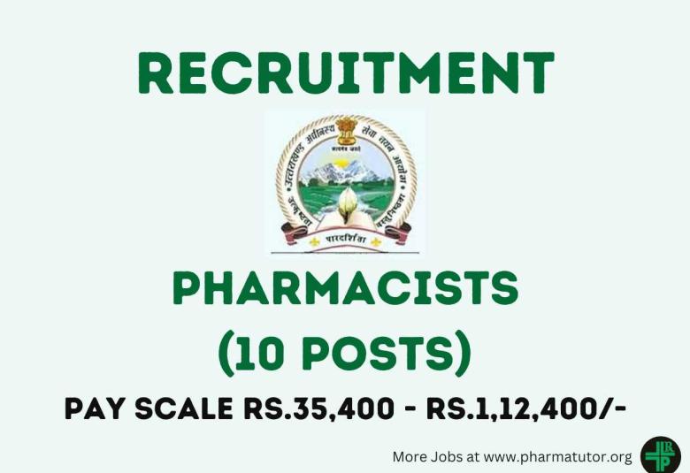 Job openings for Pharmacists under Government Prisons Department
