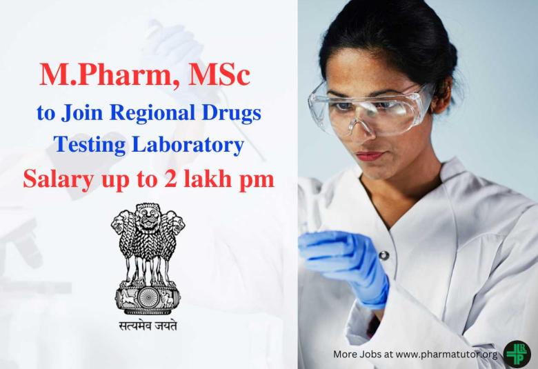 Opportunity to join Regional Drugs Testing Laboratory as Senior Scientific Officer