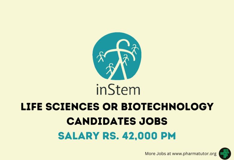 iBRIC-inStem invites applications from Life sciences or Biotechnology candidates