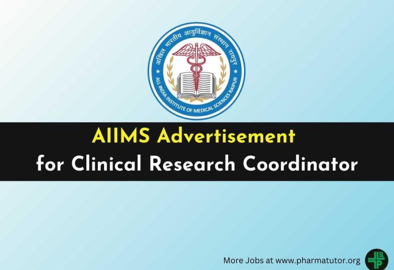 Advertisement for Clinical Research Coordinator at AIIMS