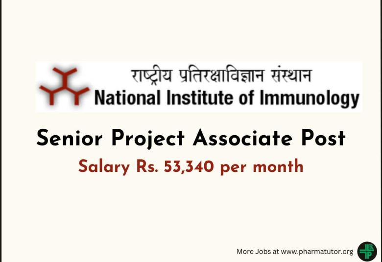 Applications are invited for Senior Project Associate at National Institute of Immunology