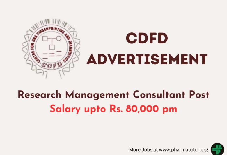 CDFD Advertisement for Research Management Consultant Post