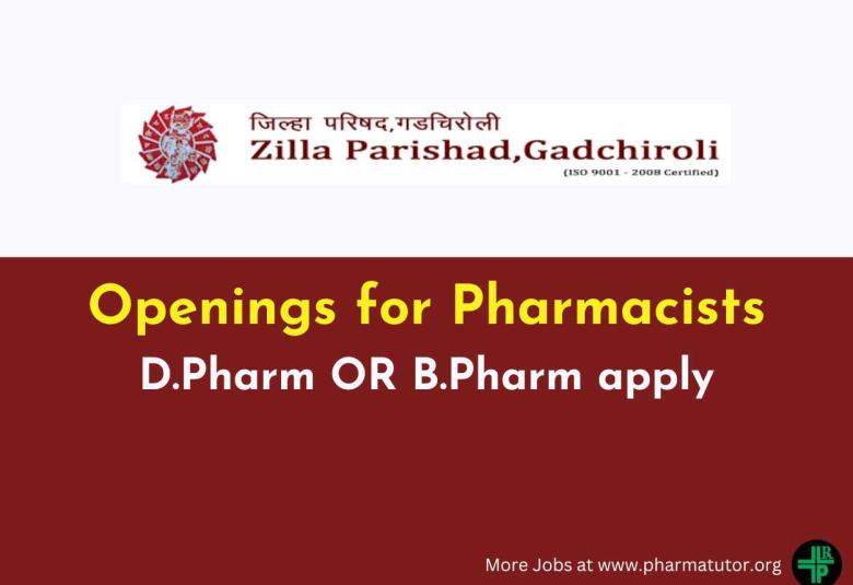 Applications are invited for Pharmacist in Zilla Parishad