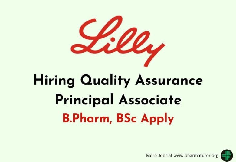 Lilly Hiring Quality Assurance Principal Associate