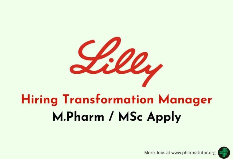 Lilly Hiring Transformation Manager