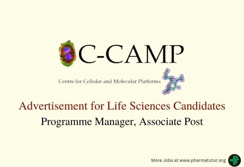 Advertisement for Life Sciences candidates at C-CAMP